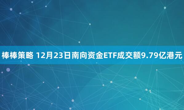棒棒策略 12月23日南向资金ETF成交额9.79亿港元