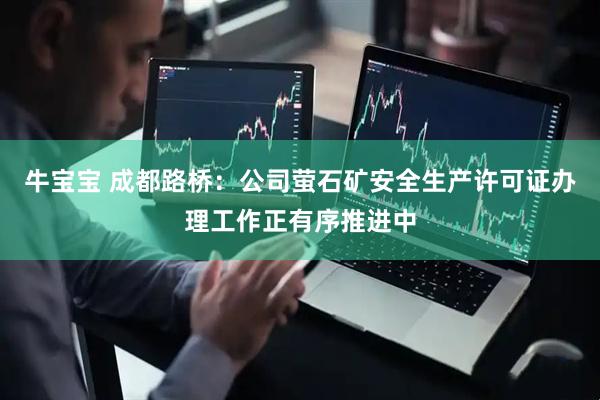 牛宝宝 成都路桥：公司萤石矿安全生产许可证办理工作正有序推进中